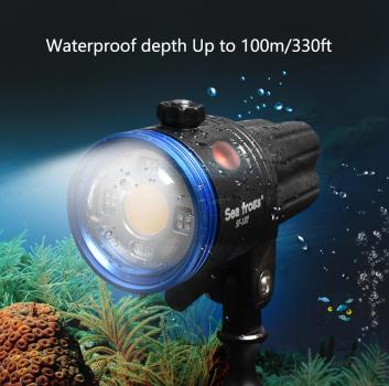 SeaFrogs SF-L02 Videolicht & Unterwasserblitz 5000 Lumen (warmweiß)