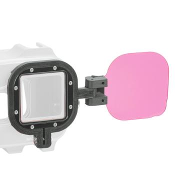 ISOTTA Single Magenta Flip mit Filtern für Go-Pro HERO8 Schwarz und Go-Pro HERO9/HERO10 Schwarz