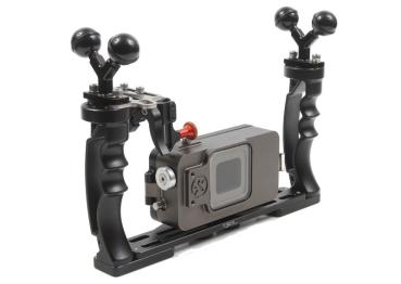 D&D T-Housing Schiene mit 2 Dual Ball Grip und Auslöser am Handgriff