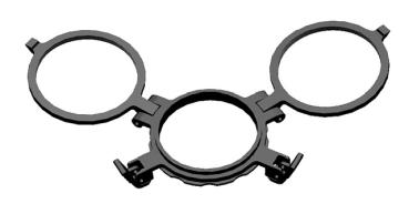 D&D Dual Flip Adapter 67mm Aluminium mit Verschlußfeder