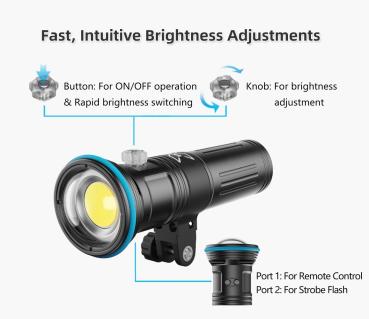 X-LIGHT M18000 Lumen Videolampe & Blitzgerät X-LIGHT M18000 Lumen Videolampe & Blitzgerät