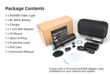 X-LIGHT M25000 Lumen Videolampe & Blitzgerät