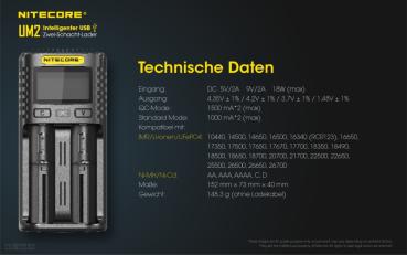 Nitecore UM2 USB-Ladegerät