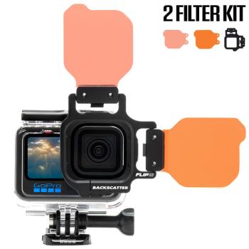 BACKSCATTER FLIP12 Two Filter Kit with SHALLOW & DIVE Filters for GoPro 5, 6, 7, 8, 9,10,11,12,13