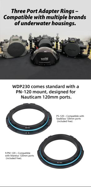WeeFine WDP230 230MM Optical Fisheye Glass Dome Port (ISOTTA/SEA&SEA)
