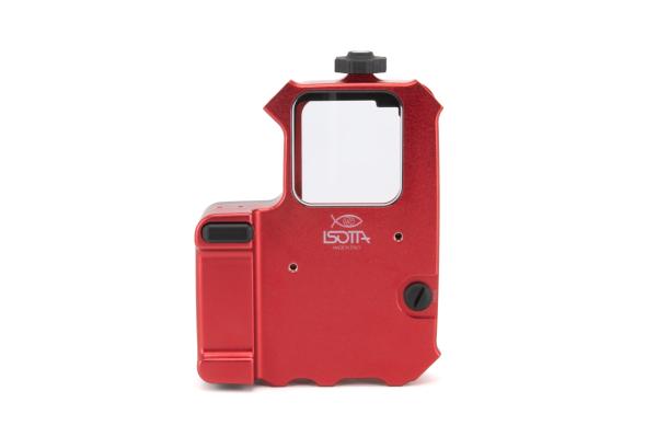 ISOTTA Smartphone-Unterwassergehäuse aus rotem Aluminium