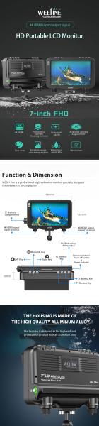WeeFine WED-7 Pro Unterwasser Monitor 7"
