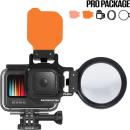 BACKSCATTER FLIP13 Pro Package & +15 MacroMate Mini Lens For GoPro HERO 5, 6, 7, 8, 9,10,11,12,13